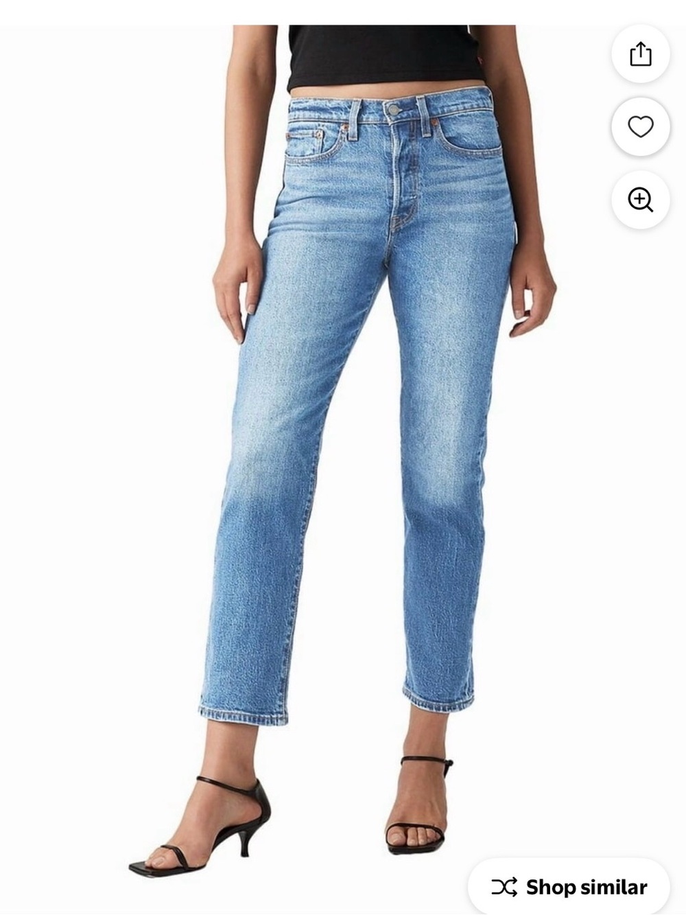 Levi's womens  Wedgie Straight Calling All Blues Straight Jean size 28 ankle
